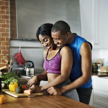 Couple in workout clothes exercise for better sex