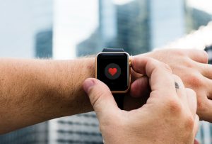 heart health tracked on a watch on a wrist