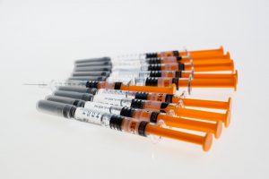 needles stacked next to each other.