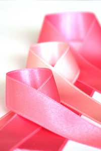 3 pink ribbons lined up.