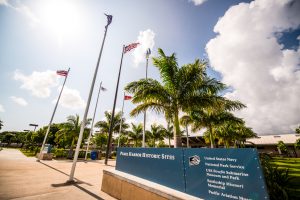 Honolulu, USA - January 13, 2014: USS Arizona Memorial Entrance, Pear Harbor, Hawaii, USA
