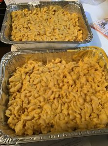 squash mac and cheese in pans