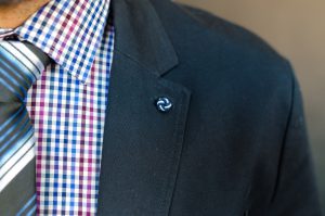 close up of a suit for an insurance agent