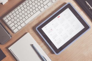 calendar on tablet showing when a deductible was met