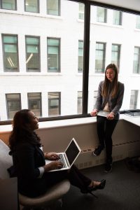 woman meeting with insurance agent
