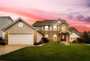 house with sunset behind it not taken by medicare