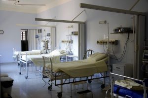 hospital room with multiple beds