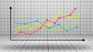 a graph with multiple lines across it in different colors.