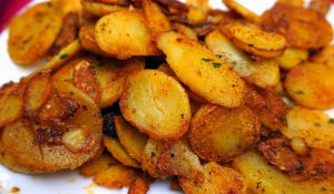 potatoes that are fried and seasoned