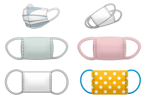 different kinds of face masks