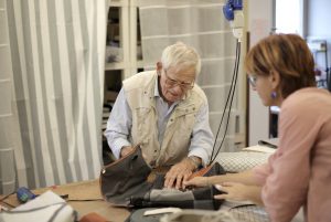 older caucasian man with a nurse