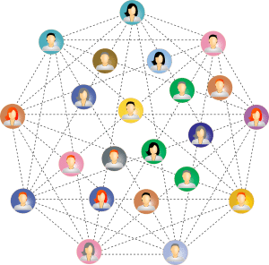 network of people connected to each other