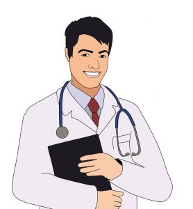 illustration of a male doctor
