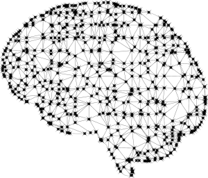 illustration of a brain connected with many wires.