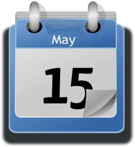 calendar with May 15 as the date