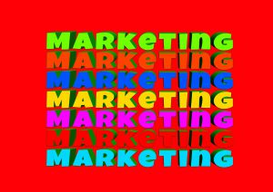 the word marketing written in different colors