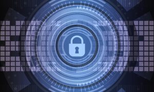 a lock within a circle of encryption