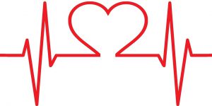 heart rate with a heart in the middle of the rate