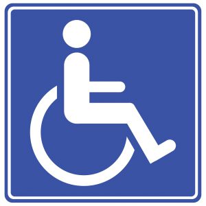 blue handicapped sign