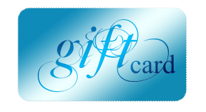 blue card with the words "gift card" on it