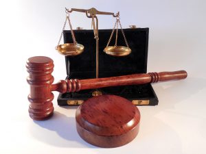 gavel and balancing scales