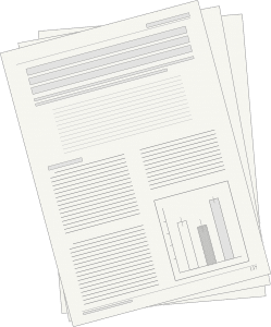 papers with graph and writing