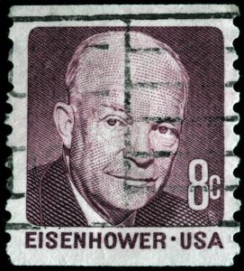 president Eisenhower on a stamp