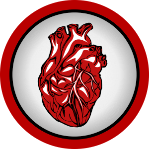 illustration of a heart with a red circle around it