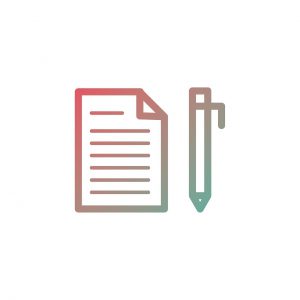 illustration of a pen and paper