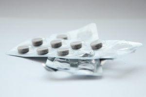 white pills in a packet