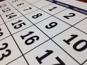 up close calendar dates