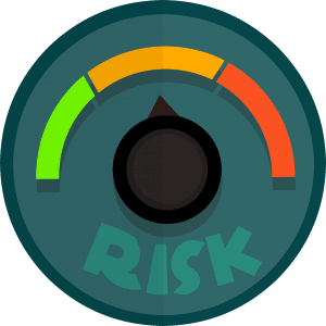risk gage with green, orange, and red lines