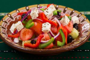 greek salad in a bowl