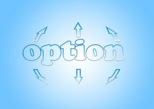 option written with arrows around it pointing in different directions