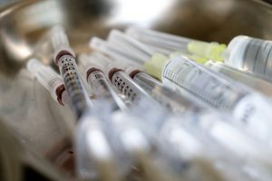 shots laying on top of each other in a pile