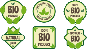 illustration of different healthy labels