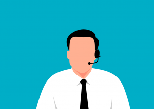 illustration of a man with a headset on