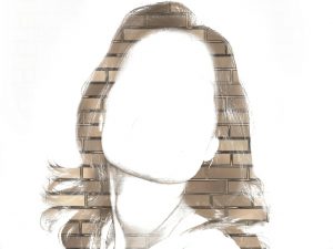 silhouette of a woman with her face missing