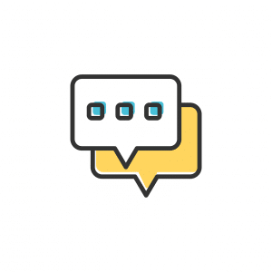 chat bubble with 3 dots in it