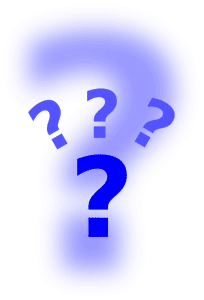 question mark faded with 4 question marks in front of it