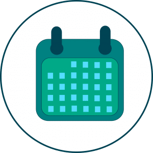 illustration of a green calendar