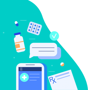 medicine and a cell phone and a prescription note