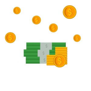 illustration of money and coins