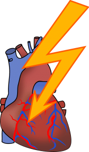 illustration of a heart with a lightning bolt over it