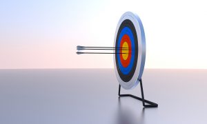 arrows in the middle of a target