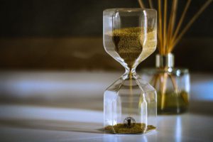 hourglass with sand in it