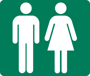 2 gender pictograms next to each other