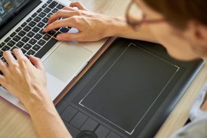 person on a laptop