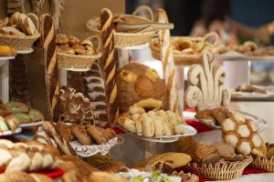 bread and cookies displayed