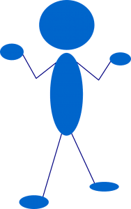 cartoon of a person with hands up shrugging